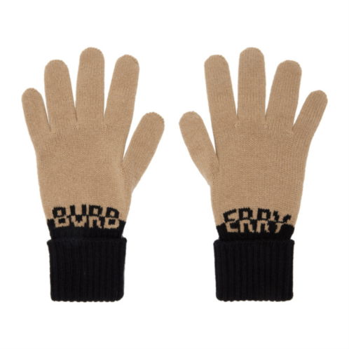 Burberry Tan Cashmere Gloves