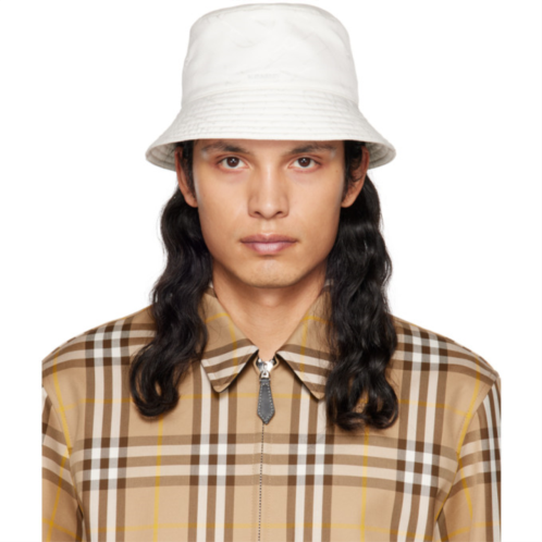 Burberry White Quilted Bucket Hat