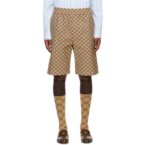 Gucci Beige GG Jacquard Shorts