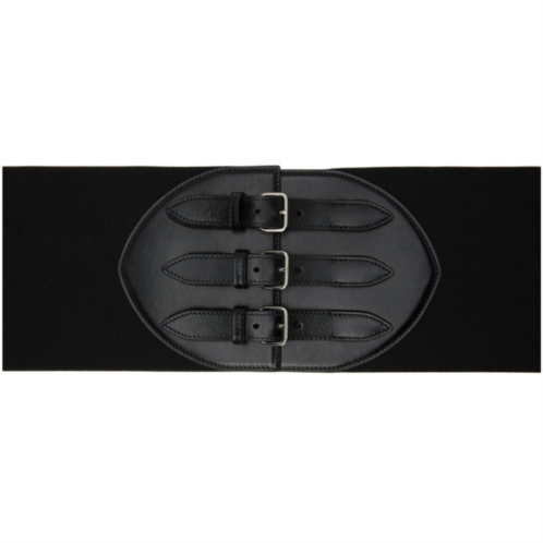 ALAIA Black Three-Buckle Corset Belt