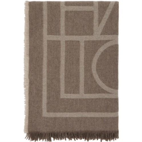 TOTEME Brown Monogram Scarf