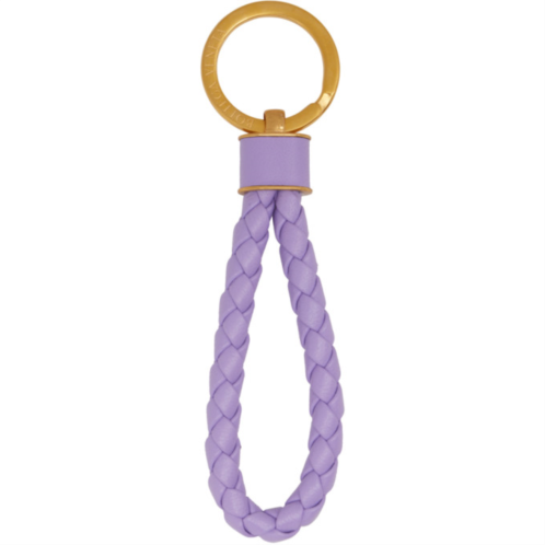 Bottega Veneta Purple Intrecciato Keychain