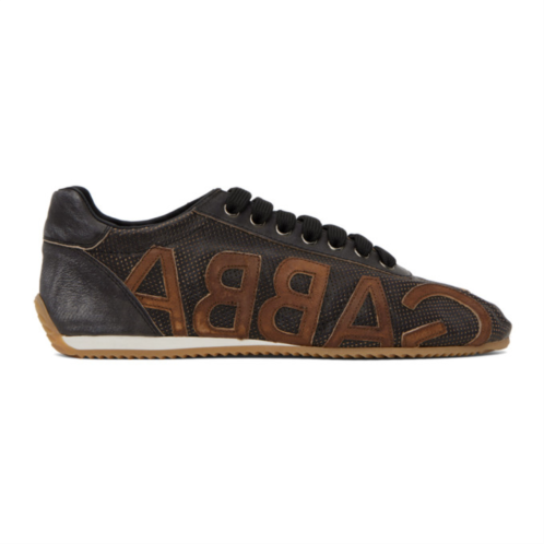 Dolce&Gabbana Brown Perforated Sneakers