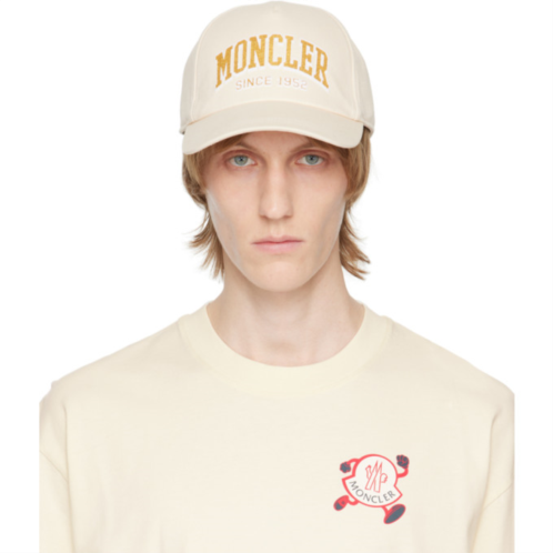 Moncler Off-White Glittered Baseball Cap