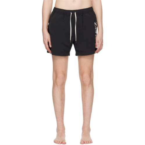 ZEGNA Black Printed Swim Shorts