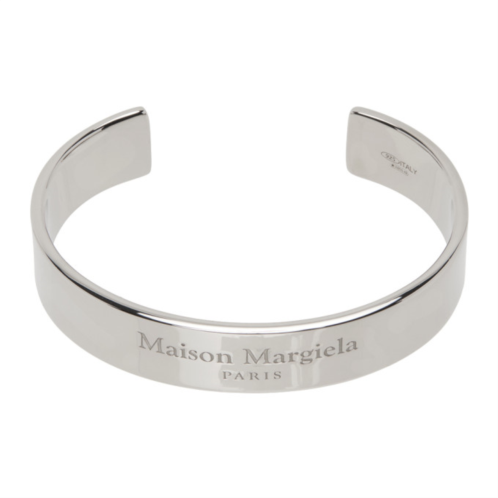 Maison Margiela Silver Engraved Cuff Bracelet