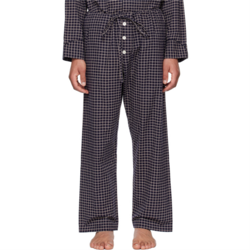 Bode Navy Grid Pyjama Pants