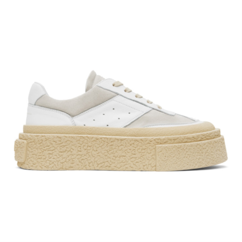 MM6 Maison Margiela White Platform Sneakers