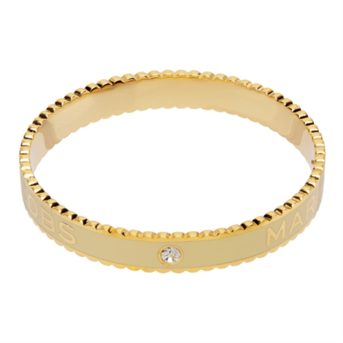 Marc Jacobs Gold & White The Medallion Cuff Bracelet