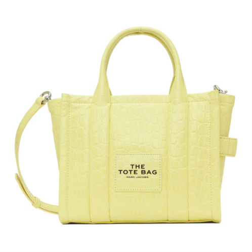 Marc Jacobs Yellow The Croc-Embossed Small Tote