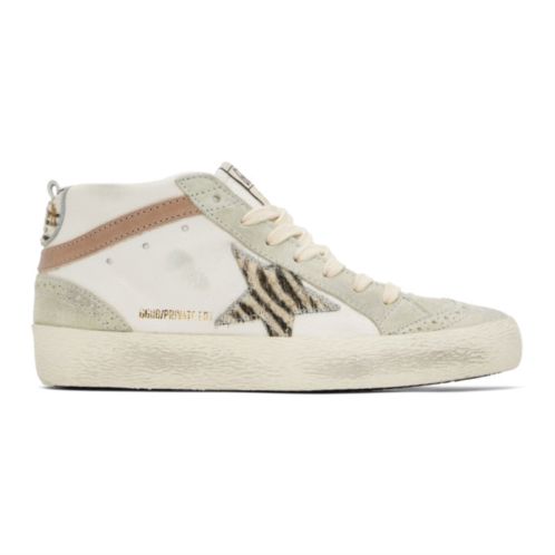 Golden Goose SSENSE Exclusive White & Gray Mid Star Sneakers