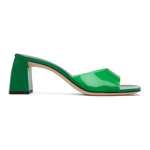 BY FAR Green Romy Heeled Sandals