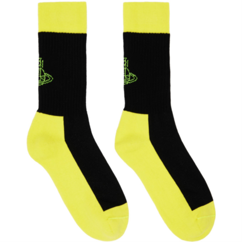 Vivienne Westwood Black & Yellow Sporty Socks