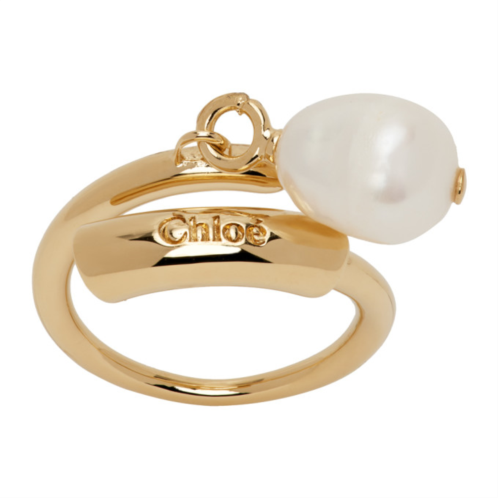 Chloe Gold Pearl Darcey Ring