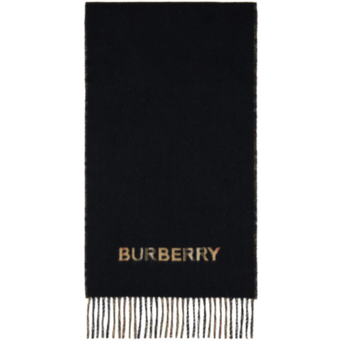 Burberry Beige & Black Check Reversible Scarf