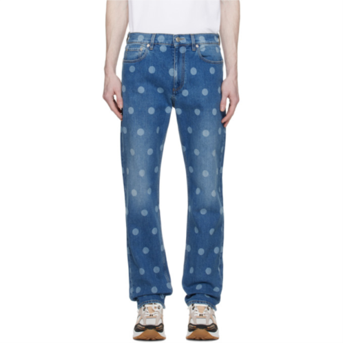 Burberry Blue Polka Dot Jeans