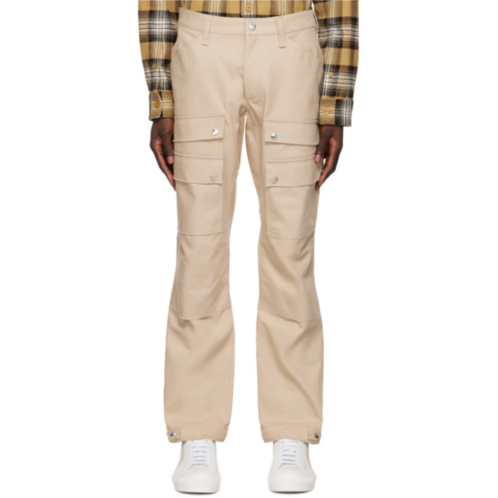 Burberry Beige Embroidered Cargo Pants