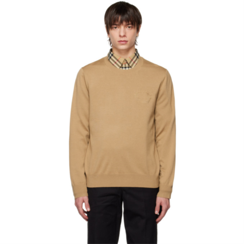 Burberry Tan Embroidered Sweater