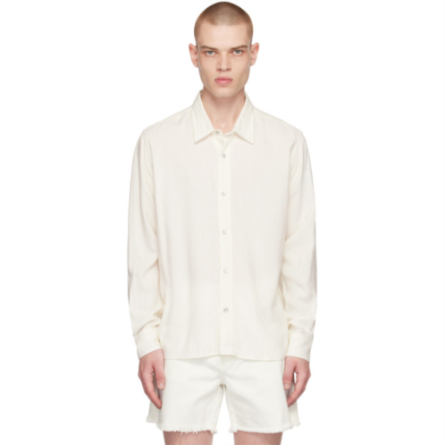 AMI Paris White Press-Stud Shirt