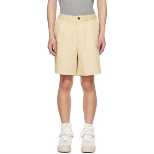 AMI Paris Beige Elasticized Shorts