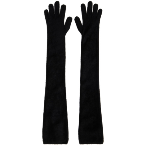 ALAIA Black Long Gloves