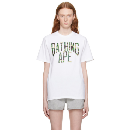 BAPE White ABC Camo NYC T-Shirt