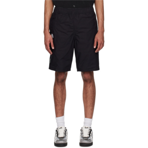 AAPE by A Bathing Ape Black Camouflage Reversible Shorts