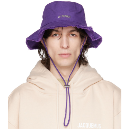 JACQUEMUS Purple Le Raphia Le Bob Artichaut Hat