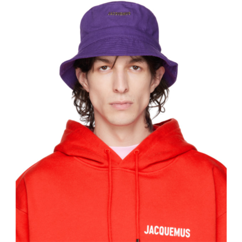 JACQUEMUS Purple Le Raphia Le Bob Gadjo Hat