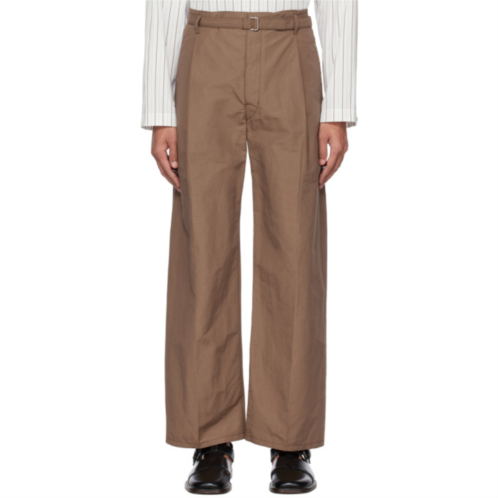 LEMAIRE Brown Belted Easy Trousers
