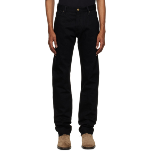 Fear of God Black Five-Pocket Jeans