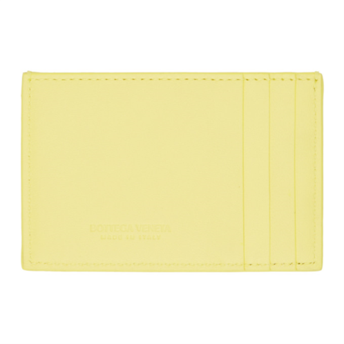 Bottega Veneta Yellow Intreccio Card Holder