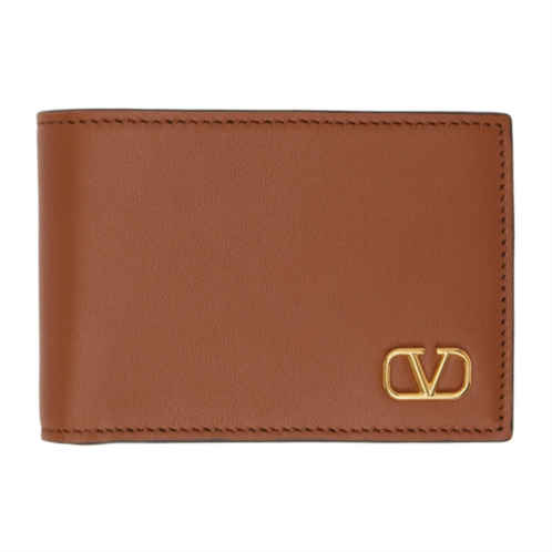 Valentino Garavani Brown Mini VLogo Wallet