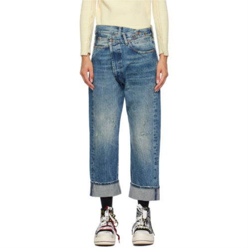 R13 Blue Crossover Jeans