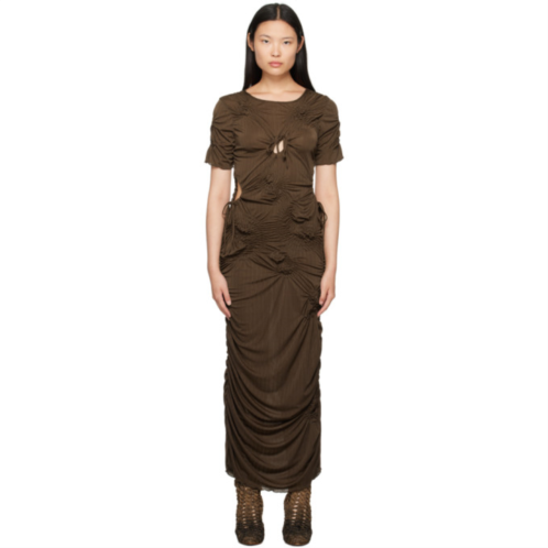 J.Kim SSENSE Exclusive Brown Markiza Maxi Dress