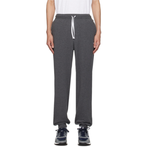BOSS Gray Embroidered Track Pants