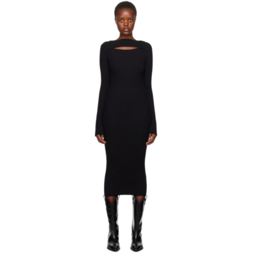 ANINE BING Black Cutout Midi Dress