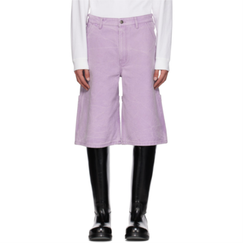 Acne Studios Purple Pigment-Dyed Shorts