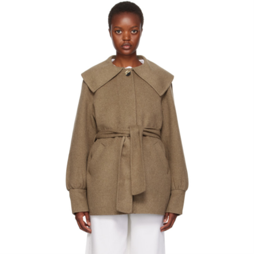 GANNI Brown Relaxed-Fit Coat