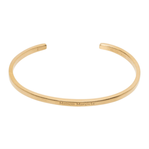 Maison Margiela Gold Logo Cuff Bracelet