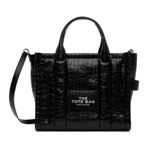 Marc Jacobs Black Small The Croc-Embossed Tote