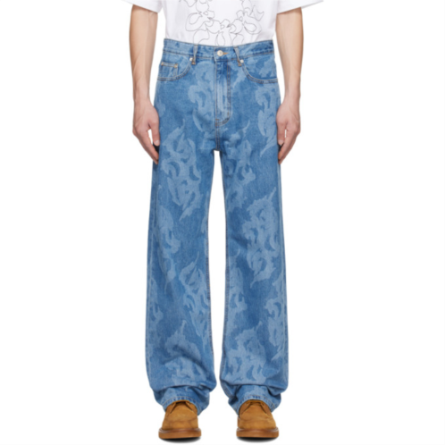 KUSIKOHC Blue Graphic Jeans