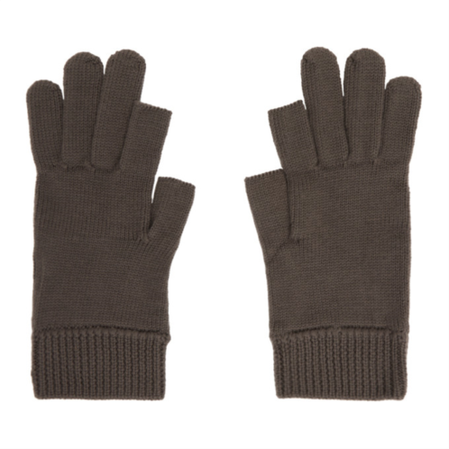 Rick Owens Gray Touchscreen Gloves