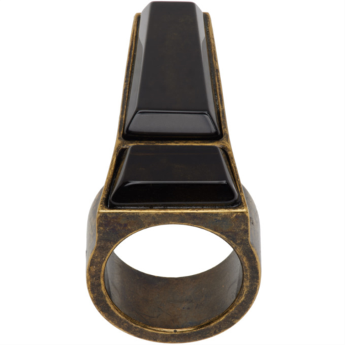 Rick Owens Gold Crystal Trunk Ring
