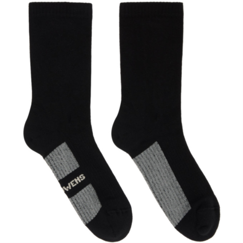 Rick Owens Black & Off-White Glitter Socks