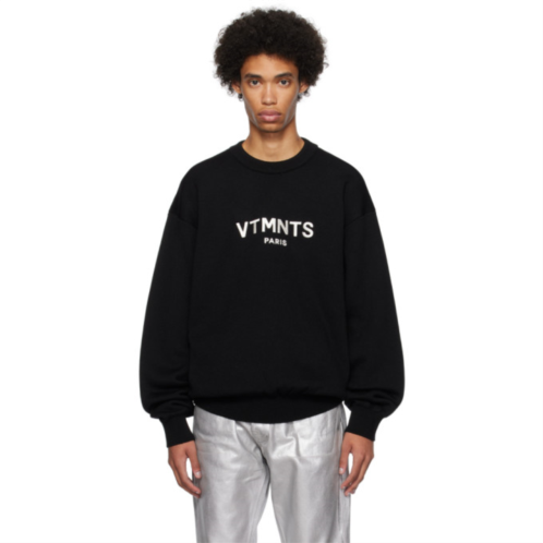 VTMNTS Black Embroidered Sweater