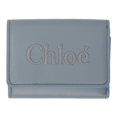 Chloe Blue Small Sense Wallet