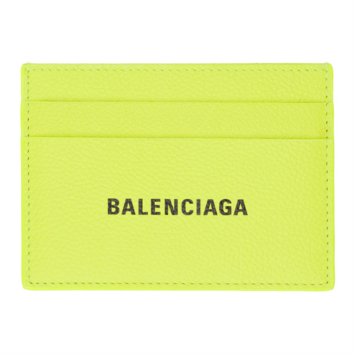 Balenciaga Yellow Printed Card Holder