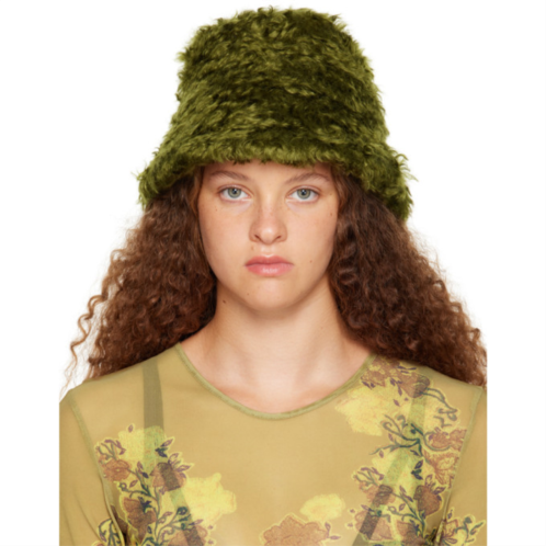 Dries Van Noten Green Guilia Bucket Hat