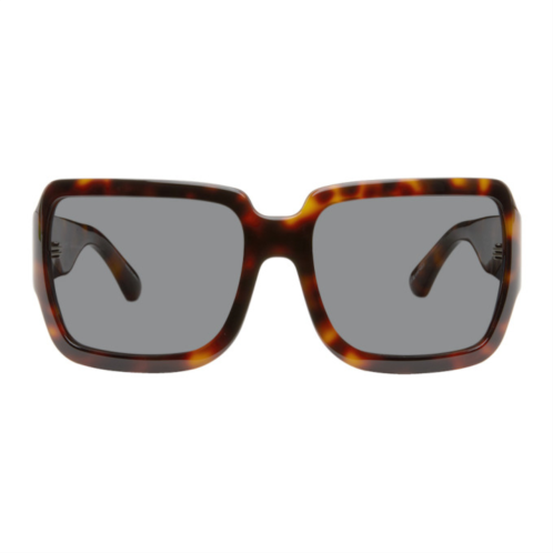 Dries Van Noten Tortoiseshell Linda Farrow Edition Oversized Sunglasses